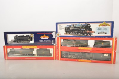Lot 312 - Hornby Bachmann  00 gauge Steam Locomotives and tenders in original boxes (5)