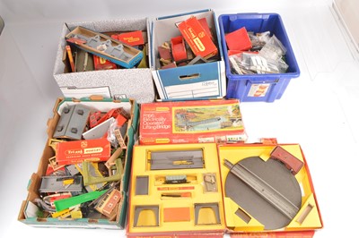 Lot 365 - Large collection of Hornby and other makes of Model Railway buildings and accessories  (qty in 13 boxes)