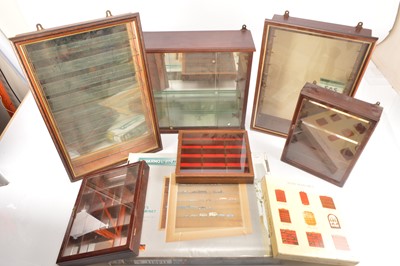 Lot 464 - Wooden and glass display cabinets (7)