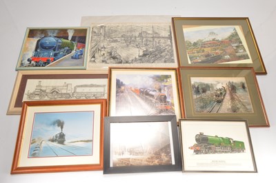 Lot 465 - Framed and mounted paintings prints and drawings (41 )