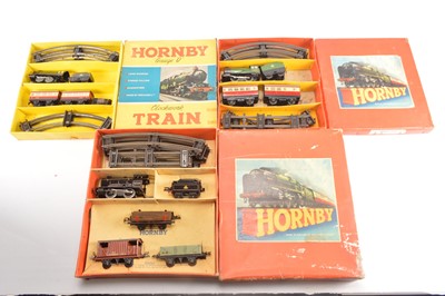 Lot 486 - Hornby 0 Gauge late 1950's early 1960's Clockwork Train Sets