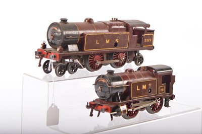 Lot 512 - Hornby 0 Gauge pair of Clockwork LMS Maroon Tank Locos (2)