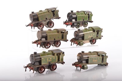 Lot 517 - Hornby 0 Gauge LNER Pre & Post -war 0-4-0 clockwork Tank locos (6)