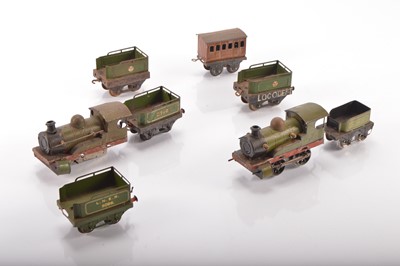 Lot 547 - Meccano/Hornby 0 Gauge early Locomotives and rolling stock (7)