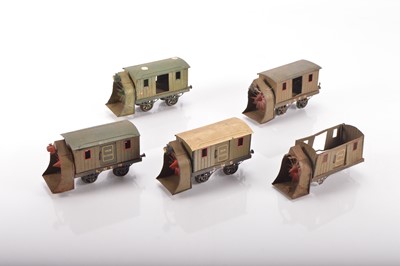 Lot 548 - Hornby 0 Gauge group of LMS/LNER Snowploughs (5)