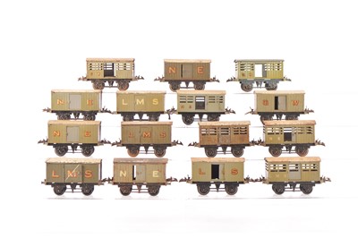 Lot 550 - Hornby 0 Gauge group of LMS/NE and GWR Goods wagons (15)