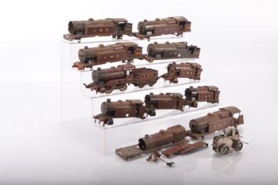 Lot 556 - Hornby 0 Gauge group of LMS Locomotives and bodies (11)
