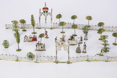 Lot 336 - A mid 19th century German ‘flats’ toy Pleasure Garden