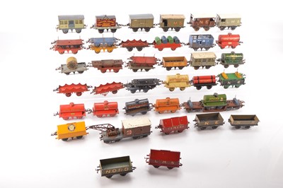 Lot 619 - Hornby 0 Gauge group of goods rolling stock (40 plus)