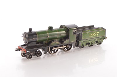 Lot 630 - Bassett-Lowke 0 Gauge clockwork green 1927 'Duke of York' Locomotive and Tender (2)
