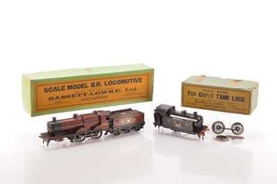 Lot 640 - Bassett lowke 0 Gauge pair of Clockwork Steam outline Locomotives (2)