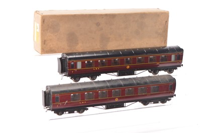 Lot 644 - Exley 0 Gauge pair of K5 LMS coaches (2)