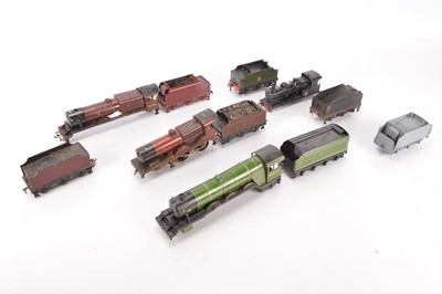 Lot 646 - Bassett lowke and other Commercial manufacturers 0 Gauge Locomotive & Tenders bodies (8)