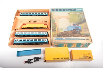 Lot 674 - Tri-ang Big Big Train set 0 gauge with extra Locomotive and wagons (4)