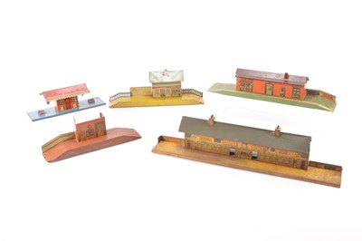 Lot 721 - Five 0 Gauge Stations by various Makers (5)