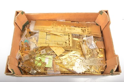 Lot 727 - Large quantity of brass frets and components for Locomotives and rolling stock  0 gauge (qty in 1 box)