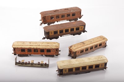Lot 764 - Bing 0 Gauge group of Saloon and other coaches (5)