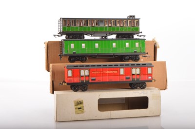 Lot 769 - AS (France)/ Highfield 0 Gauge continental outline coaches (3)