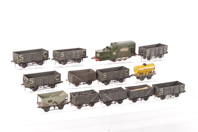Lot 790 - Scratch built 0 Gauge Locomotive and Goods rolling stock (12)