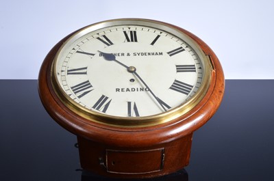 Lot 14 - A Victorian and later mahogany wall clock
