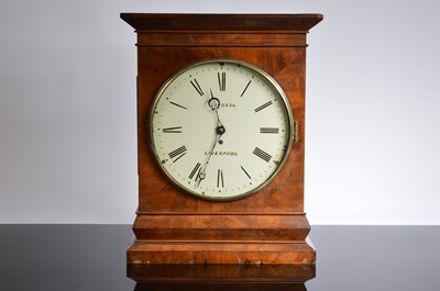 Lot 22 - A William IV or early Victorian large mahogany mantle clock from Liddell of Liverpool
