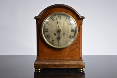 Lot 41 - An Edwardian mahogany mantle clock from Sir John Bennett Ltd