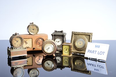 Lot 54 - A collection of fourteen travel and other timepieces