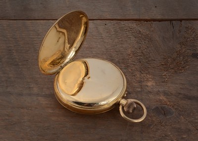 Lot 87 - A circa 1930s 18ct gold half hunter pocket watch