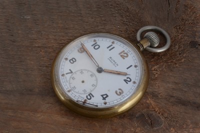 Lot 93 - A WWII period Buren Grand Prix open face pocket watch case