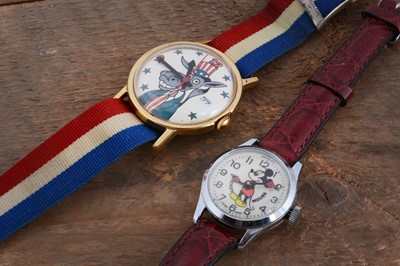 Lot 173 - Two vintage novelty wristwatches