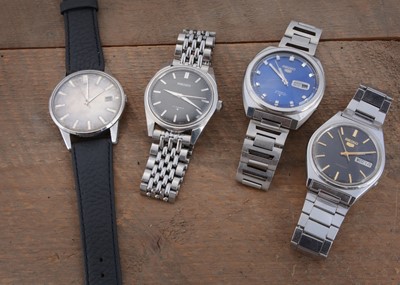 Lot 176 - Four Seiko stainless steel wristwatches