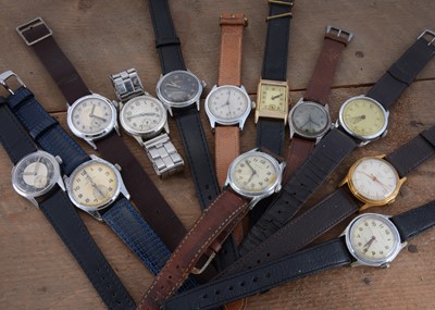 Lot 179 - Twelve vintage manual wind mid-sized wristwatches