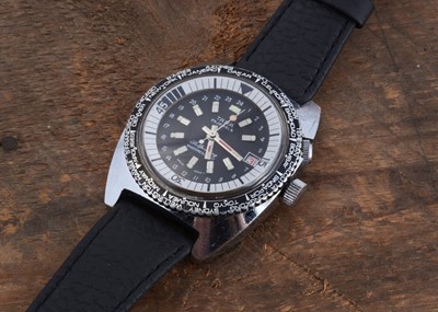 Lot 204 - A vintage Tara Self Winding GMT stainless steel wristwatch