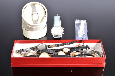 Lot 208 - A small group of ladies fashion watches and a Sekonda wristwatch