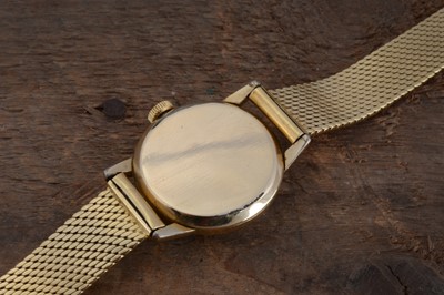 Lot 217 - 1950s  Omega manual wind gold plated ladies wrist watch on a yellow metal strap