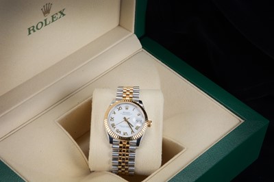 Lot 220 - A fine Rolex Oyster Perpetual Datejust bi-metal lady's wristwatch