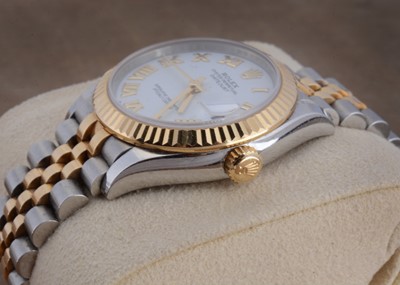 Lot 220 - A fine Rolex Oyster Perpetual Datejust bi-metal lady's wristwatch