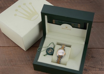 Lot 221 - A fine Rolex Oyster Perpetual Datejust bi-metal lady's wristwatch
