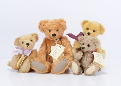 Lot 19 - Four Bocs Teganau artist teddy bears