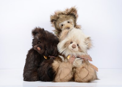 Lot 26 - Three Charlie Bears teddy bears