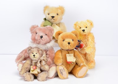 Lot 49 - Five Hermann teddy bears