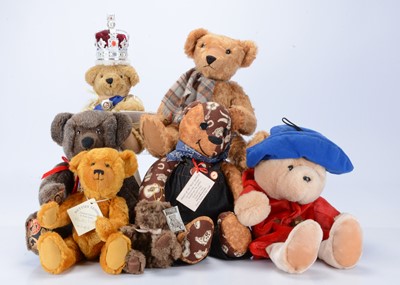 Lot 76 - Seven artist/collectors teddy bears