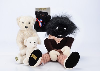 Lot 77 - Four limited edition Merrythought teddy bears /golly