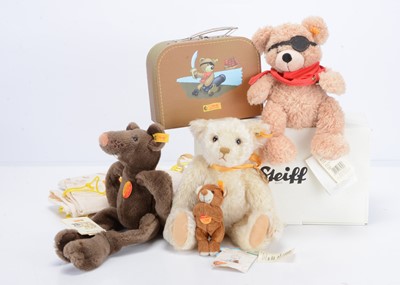 Lot 83 - Four Steiff yellow tag year teddy bears/soft toys