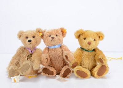 Lot 97 - Three Steiff yellow tag year teddy bears