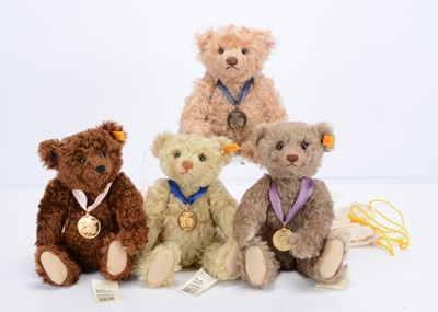 Lot 98 - Four Steiff yellow tag year teddy bears
