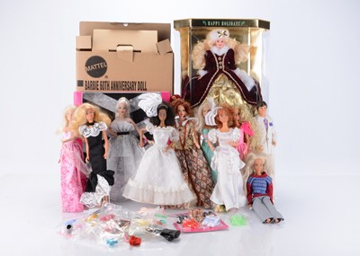 Lot 123 - A selection of modern Barbie dolls