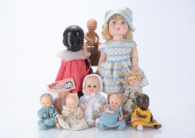 Lot 127 - Ten Rosebud hard plastic dolls