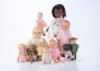 Lot 132 - Eleven British plastic dolls