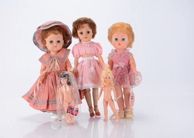Lot 135 - Five 1950/60s Chiltern vinyl dolls